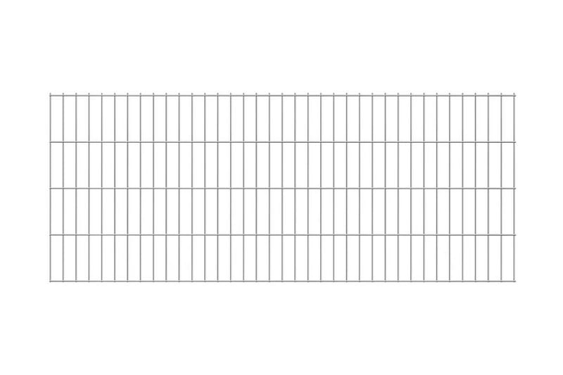 2D panel til havehegn, 2.008x830 mm, sølvfarvet - Sølv - Hus & renovering - Indsynsbeskyttelse & indhegning - Stakit - Stakitstolper