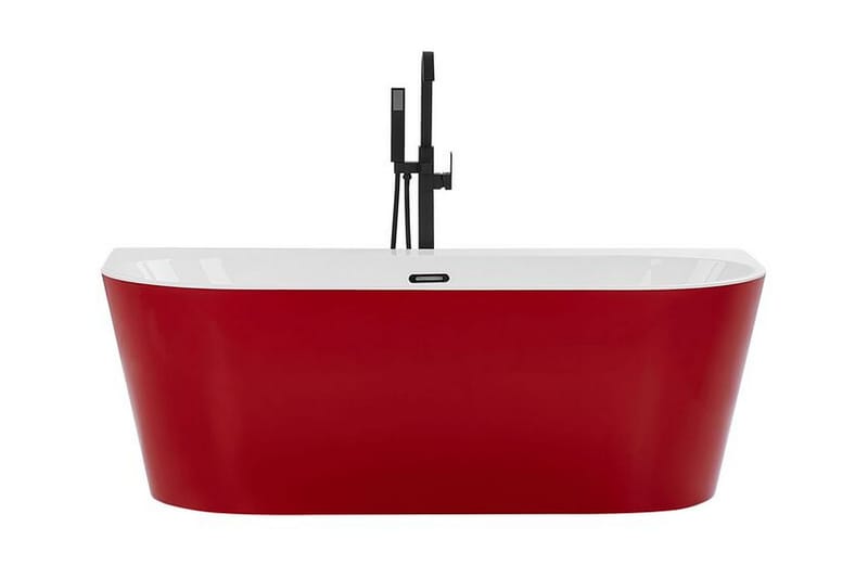 Badekar 170 x 80 cm rød HARVEY - Rød - Hus & renovering - Køkken & bad - Badeværelse - Badekar - Fritstående badekar