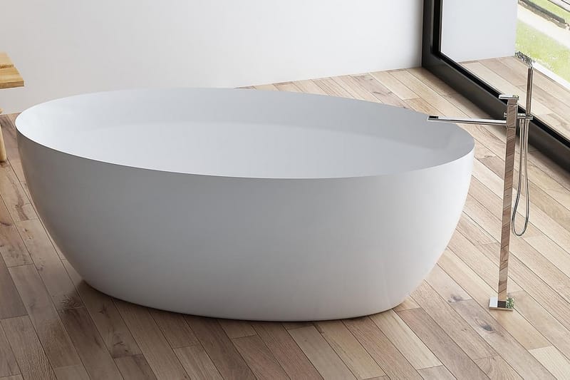 Bathlife Moderne Badkar 160 cm Ovalt Fristående - Hvid - Hus & renovering - Køkken & bad - Badeværelse - Badekar - Fritstående badekar