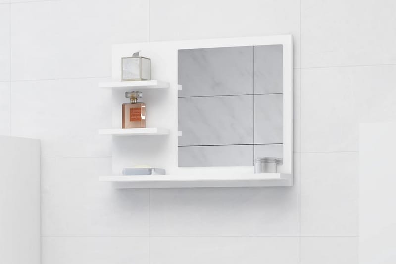 badeværelsesspejl 60x10,5x45 cm spånplade hvid - Hvid - Hus & renovering - Køkken & bad - Badeværelse - Badeværelsesmøbler - Badeværelsesspejl