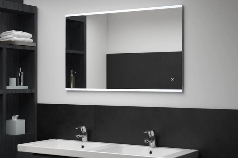 badeværelsesspejl LED m. touch 100 x 60 cm - Sølv - Hus & renovering - Køkken & bad - Badeværelse - Badeværelsesmøbler - Badeværelsesspejl