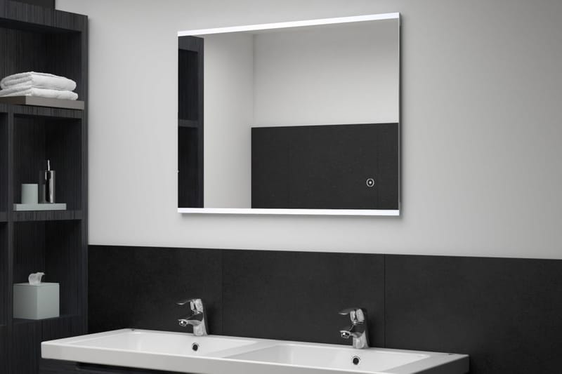 badeværelsesspejl LED m. touch 80 x 60 cm - Sølv - Hus & renovering - Køkken & bad - Badeværelse - Badeværelsesmøbler - Badeværelsesspejl