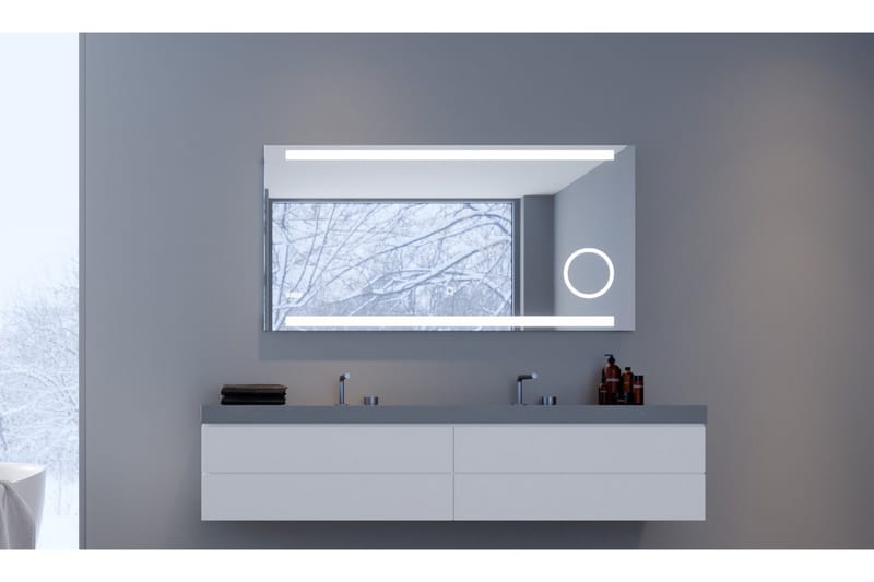 Kolerud Badeværelsesspejl 60 cm LED-belysning - Hus & renovering - Køkken & bad - Badeværelse - Badeværelsesmøbler - Badeværelsesspejl