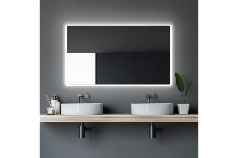 Norrbyn Badeværelsesspejl 70 cm LED-belysning - Hus & renovering - Køkken & bad - Badeværelse - Badeværelsesmøbler - Badeværelsesspejl