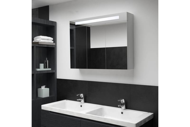 Badeværelsesskab med spejl LED 88 x 13 x 62 cm - Hus & renovering - Køkken & bad - Badeværelse - Badeværelsesmøbler - Spejlskabe