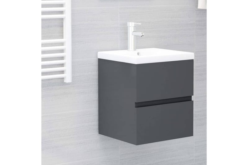 vaskeskab 41x38,5x45 cm spånplade grå - Grå - Hus & renovering - Køkken & bad - Badeværelse - Badeværelsesmøbler - Underskab badeværelse