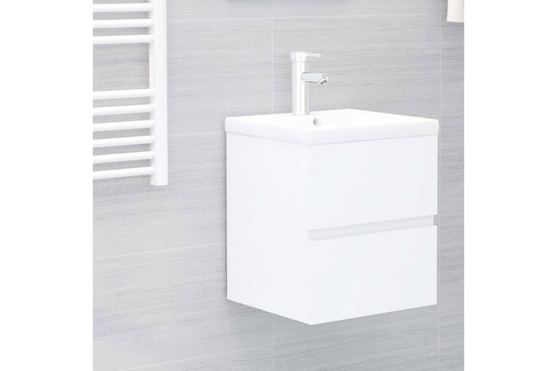 vaskeskab med indbygget håndvask spånplade hvid - Hvid - Hus & renovering - Køkken & bad - Badeværelse - Badeværelsesmøbler - Underskab badeværelse