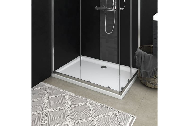 brusekar 70x100 cm ABS rektangulært hvid - Hvid - Hus & renovering - Køkken & bad - Badeværelse - Badeværelsestilbehør - Øvrige badeværelsestilbehør