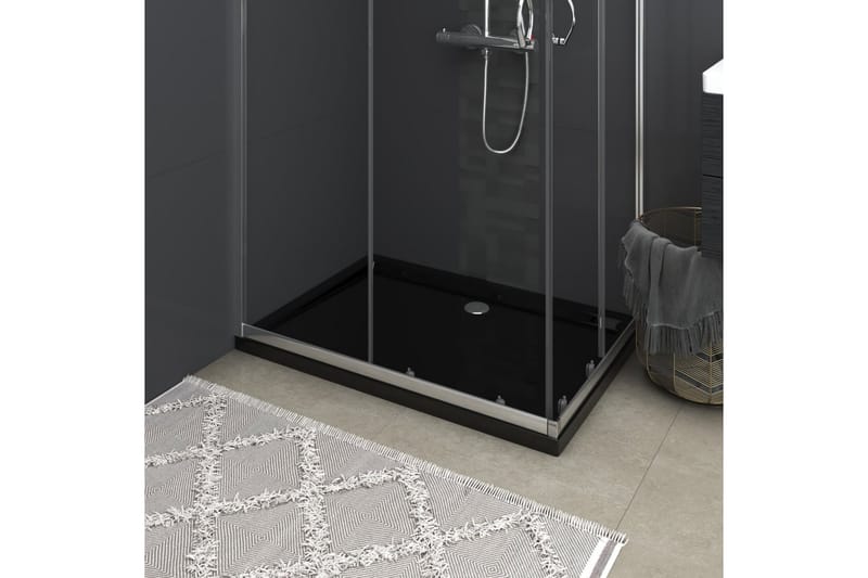 brusekar 70x100 cm ABS rektangulært sort - Sort - Hus & renovering - Køkken & bad - Badeværelse - Badeværelsestilbehør - Øvrige badeværelsestilbehør