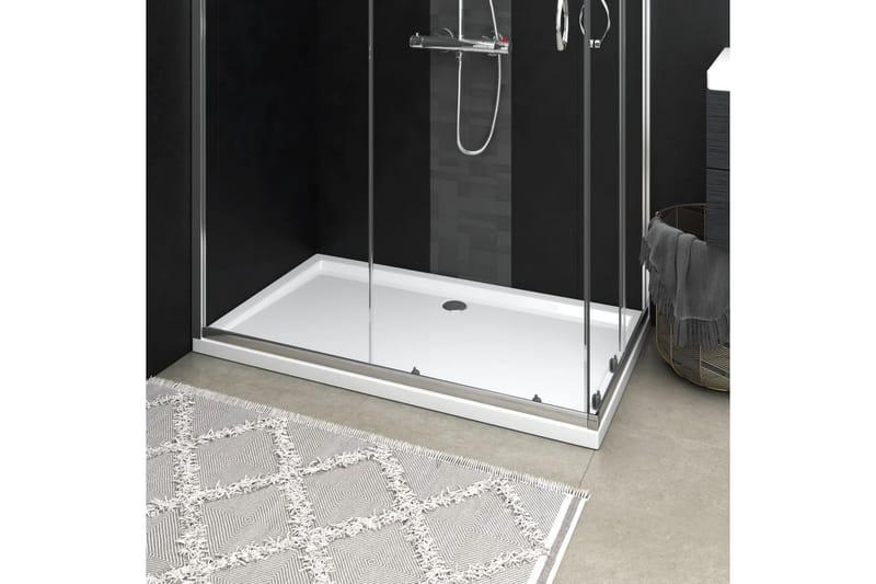 brusekar 70x120 cm ABS rektangulært hvid - Hvid - Hus & renovering - Køkken & bad - Badeværelse - Badeværelsestilbehør - Øvrige badeværelsestilbehør