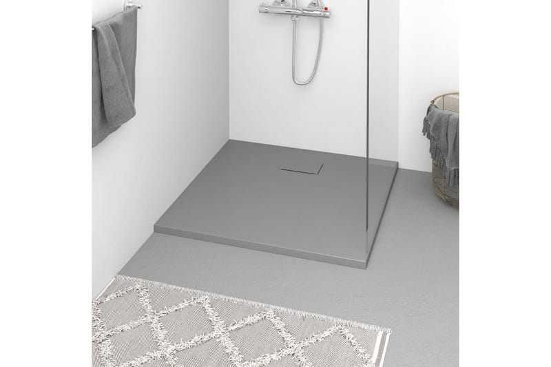 brusekar 90x80 cm SMC grå - Grå - Hus & renovering - Køkken & bad - Badeværelse - Badeværelsestilbehør - Øvrige badeværelsestilbehør