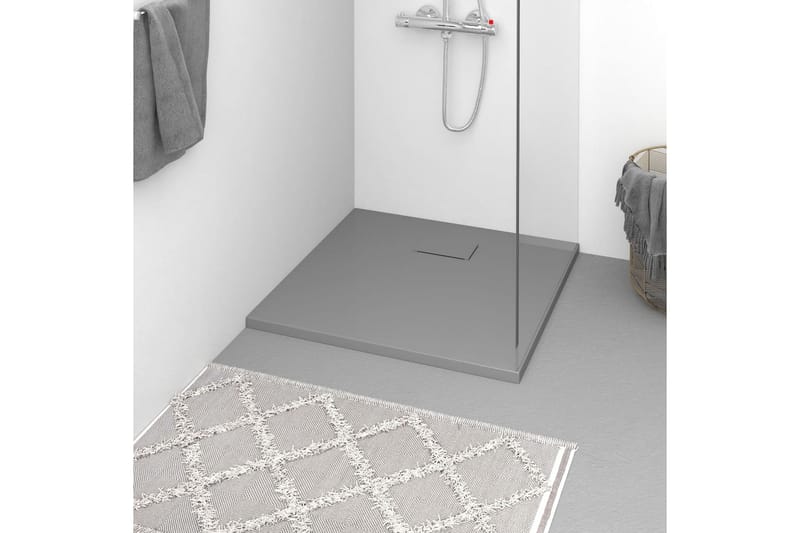 brusekar SMC 90x90 cm grå - Grå - Hus & renovering - Køkken & bad - Badeværelse - Badeværelsestilbehør - Øvrige badeværelsestilbehør