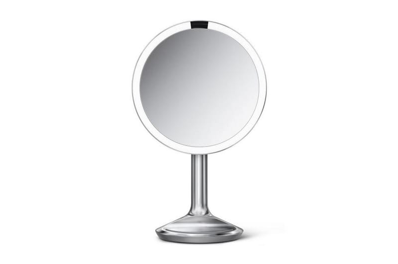 LED spejl med 5 x forstørrelse, børstet stål - SimpleHuman - Boligtilbehør - Spejle - Makeupspejl