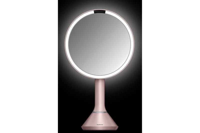 LED spejl med justerbar lysstyrke, Lyserød, stål