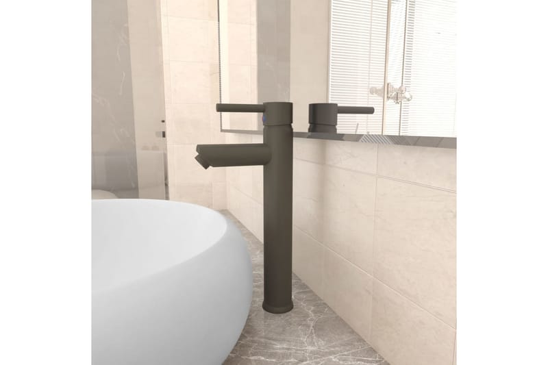 blandingsbatteri til badeværelse 12x30 cm grå - Hus & renovering - Køkken & bad - Badeværelse - Blandingsbatterier & vandhaner - Håndvaskarmatur