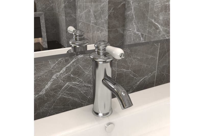 vandhane til badeværelseshåndvask 130x180 mm nikkel - Hus & renovering - Køkken & bad - Badeværelse - Blandingsbatterier & vandhaner - Håndvaskarmatur