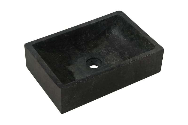 håndvask 45 x 30 x 12 cm marmor sort - Sort - Hus & renovering - Køkken & bad - Badeværelse - Håndvaske - Lille håndvask