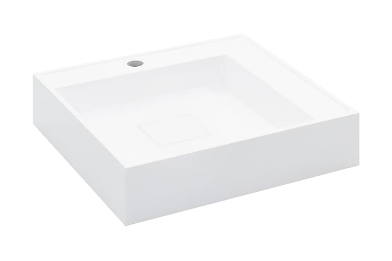 håndvask 50 x 50 x 12,3 cm mineralstøbt/marmorstøbt hvid - Hvid - Hus & renovering - Køkken & bad - Badeværelse - Håndvaske - Enkelt håndvask