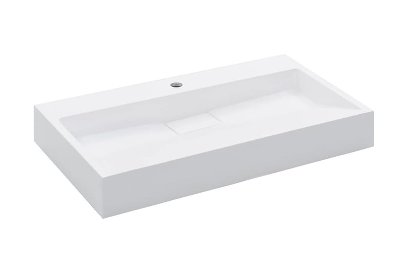 håndvask 80 x 46 x 11 cm mineralstøbt/marmorstøbt hvid - Hvid - Hus & renovering - Køkken & bad - Badeværelse - Håndvaske - Enkelt håndvask