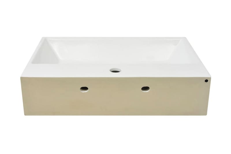 håndvask med hul til vandhane keramik 60,5x42,5x14,5 cm hvid - Hvid - Hus & renovering - Køkken & bad - Badeværelse - Håndvaske - Enkelt håndvask