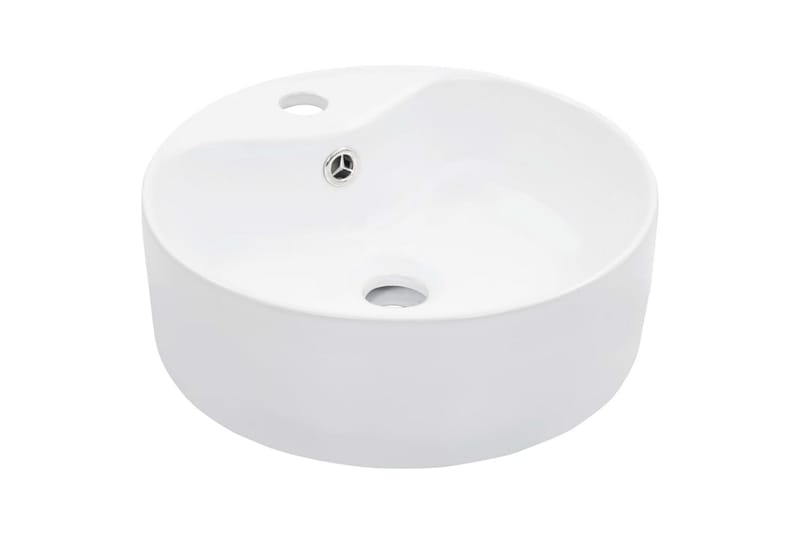 håndvask med overløb 36 x 13 cm keramik hvid - Hvid - Hus & renovering - Køkken & bad - Badeværelse - Håndvaske - Lille håndvask