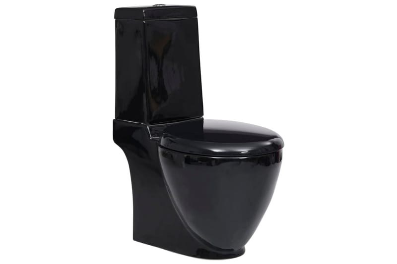 keramisk toilet afløb i bunden rund sort - Sort - Hus & renovering - Køkken & bad - Badeværelse - Toiletter & WC - Toiletsæde