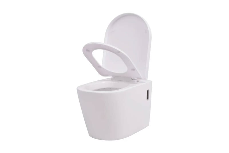 Væghængt Toilet Med Skjult Cisterne Keramik Hvid - Hvid - Hus & renovering - Køkken & bad - Badeværelse - Toiletter & WC - Væghængt toilet