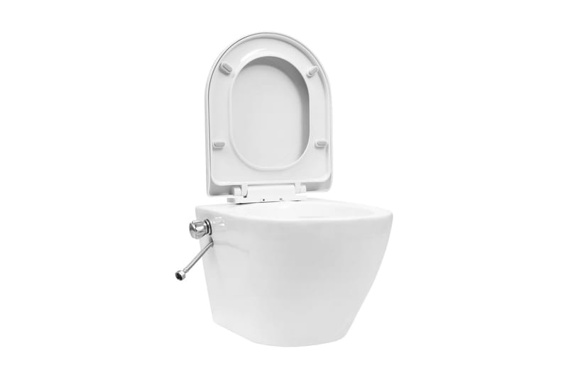 Væghængt Toilet Uden Kant & m. Skjult Cisterne Keramik Hvid - Hus & renovering - Køkken & bad - Badeværelse - Toiletter & WC - Væghængt toilet