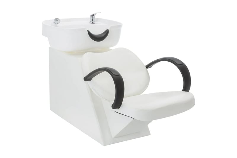 salonstol med vask kunstlæder hvid - Hvid - Husholdning - Personpleje & helbred - Frisørstol & salonstol