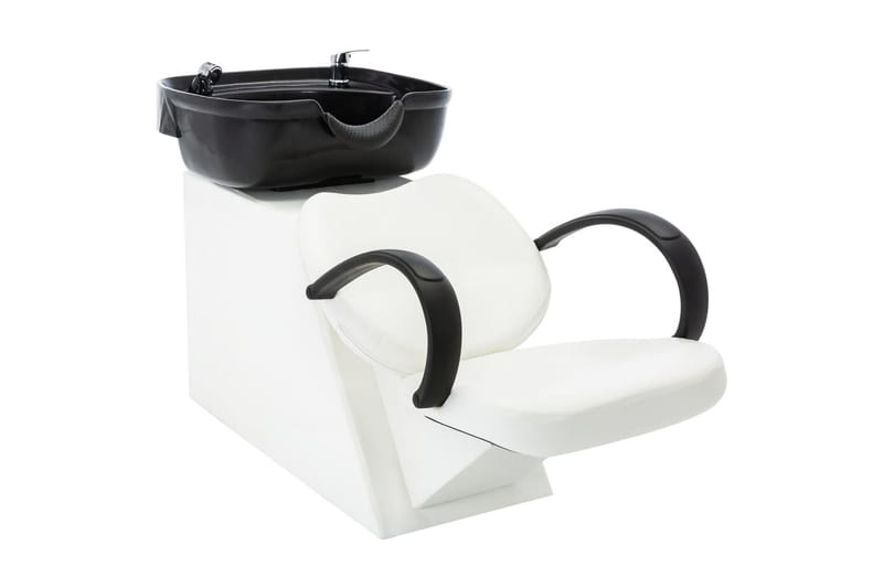salonstol med vask kunstlæder sort og hvid - Flerfarvet - Husholdning - Personpleje & helbred - Frisørstol & salonstol