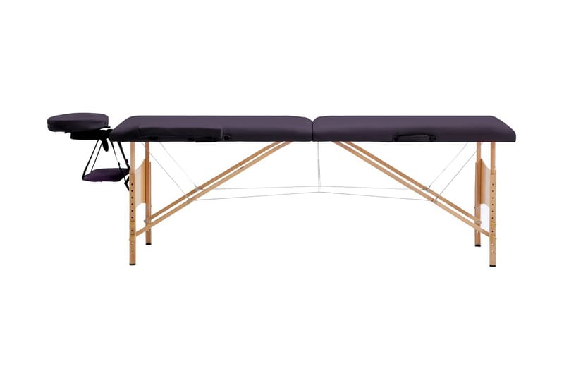 foldbart massagebord 2 zoner træ lilla - Violet - Husholdning - Personpleje & helbred - Massage & wellness - Massagebord