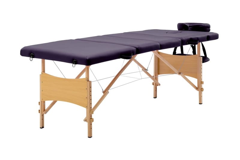 foldbart massagebord 4 zoner træ lilla - Lyserød - Husholdning - Personpleje & helbred - Massage & wellness - Massagebord
