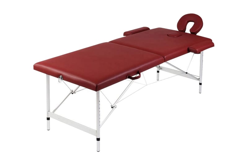 sammenklappeligt massagebord med 2 zoner & aluminiumsramme - Rød - Husholdning - Personpleje & helbred - Massage & wellness - Massagebord