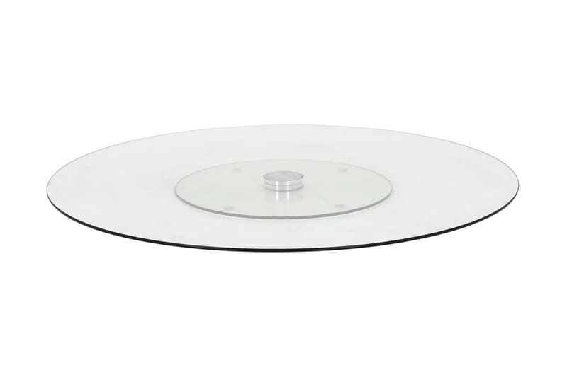 roterende serveringstallerken 60 cm hærdet glas transparent - gennemsigtig - Husholdning - Servering & opdækning - Bakker & fade - Serveringsbakker