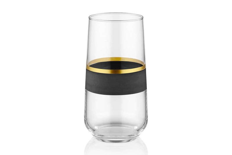 Highballglas - Sort/Guld - Husholdning - Servering & opdækning - Glas - Drinkglas & highballglas