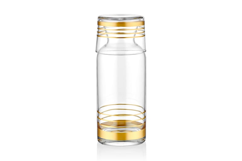 Vandkaraffel - Guld - Husholdning - Servering & opdækning - Kander og karafler - Glaskande