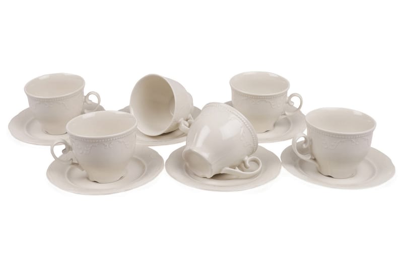 Adine Porcelæn Teservice 12 Dele Porcelæn - Hvid - Husholdning - Servering & opdækning - Porcelæn