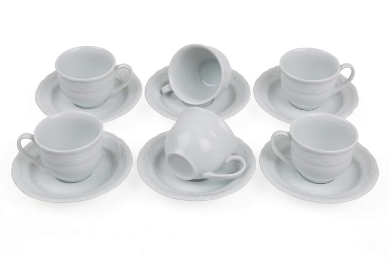 Kütahya Porcelæn Kaffeservice 12 Dele Porcelæn - Hvid - Husholdning - Servering & opdækning - Porcelæn