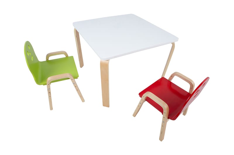 Happy Børnebord 75x75xH50 cm Hvid - Møbler - Børnemøbler - Børneborde - Aktivitetsbord - Legebord
