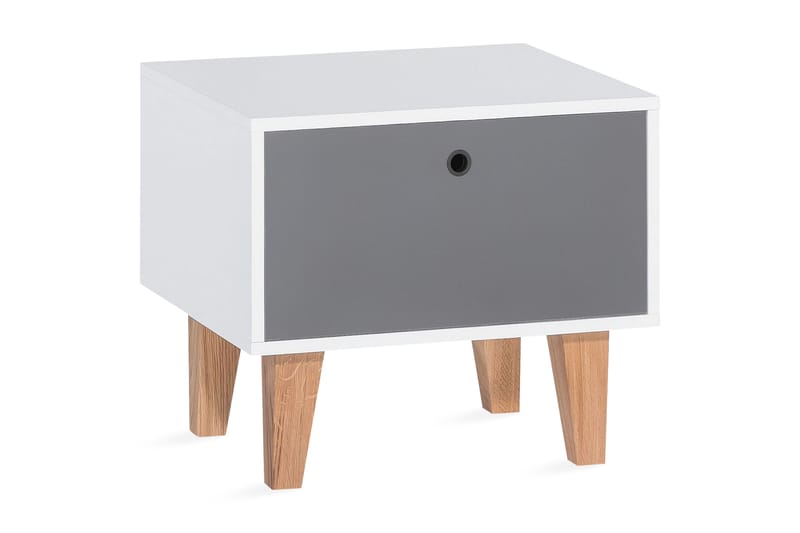 Concept Sengebord Hvid/Natur - VOX - Møbler - Børnemøbler - Børneborde - Sengebord børn