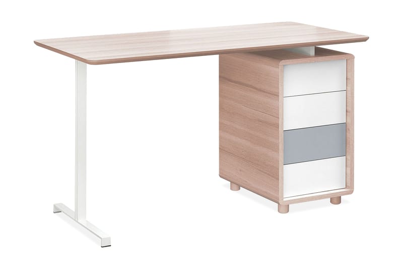Evolve Skrivebord Natur/Hvid/Grå - VOX - Møbler - Børnemøbler - Børneborde - Skrivebord børn