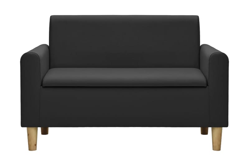 2-personers sofa til børn kunstlæder sort - Sort - Møbler - Børnemøbler - Børnesofa
