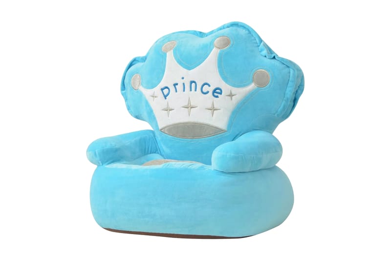 Børnestol I Plys Prince Blå