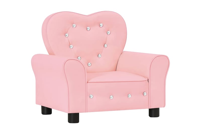 lænestol til børn kunstlæder pink - Lyserød - Møbler - Børnemøbler - Børnestol - Børne lænestol