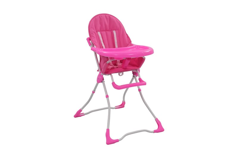 højstol pink og hvid - Lyserød - Møbler - Børnemøbler - Børnestol - Spisestol til børn