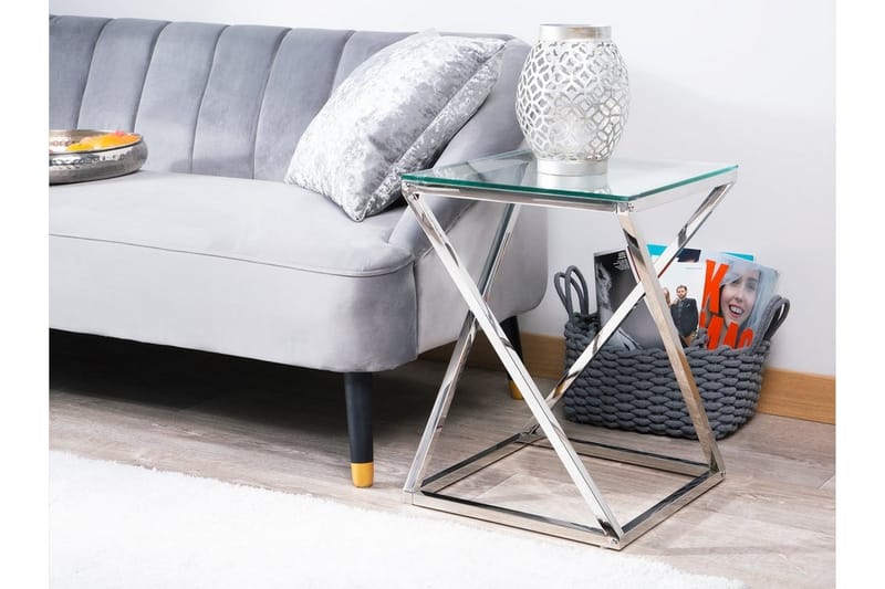 Beverly sidebord 40 cm - Sølv - Møbler - Borde - Aflastningsbord & sidebord - Bakkebord & små borde