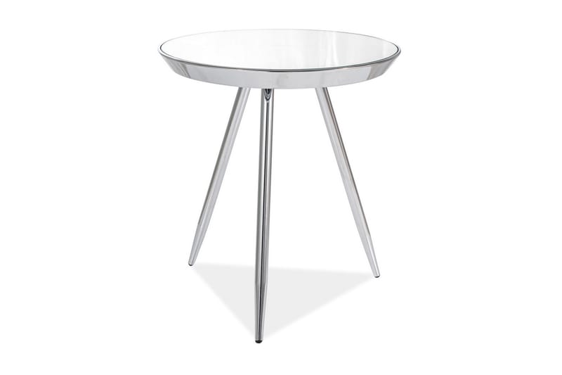 Boraxa Sidebord 41 cm Rundt - Glas/Sølv - Møbler - Borde - Aflastningsbord - Konsolbord