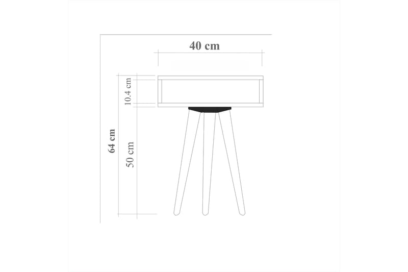 Brokind Sidebord 40 cm - Brun - Møbler - Borde - Aflastningsbord - Bakkebord & små borde