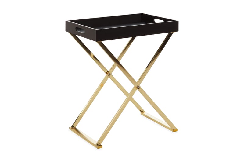 Guglielmina Sidebord 46 cm - Guld | Sort - Møbler - Borde - Aflastningsbord & sidebord - Bakkebord & små borde