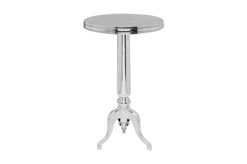 Sidebord Rundt Aluminium Sølvfarvet - Sølv - Møbler - Borde - Side borde & aflastningsbord - Lampebord